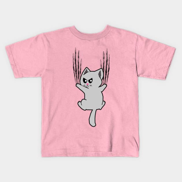 Kitty Scratch Kids T-Shirt by Gamers Gear